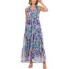 Mud Pie Womens Women’s Magnolia Maxi Dress(Blue)