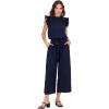 Mud Pie womens Mud Pie Women’s Arlette Jumpsuit(Blue)