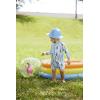 Mud Pie Boys Baby Rashguard Swimsuit and Hat Set(Fishing Lure)