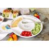 Mud Pie Taco bar Condiment Serving Platter, White(One Size)