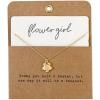 Mud Pie Charm Necklace Flower Girl, Gold, 8″ Drop