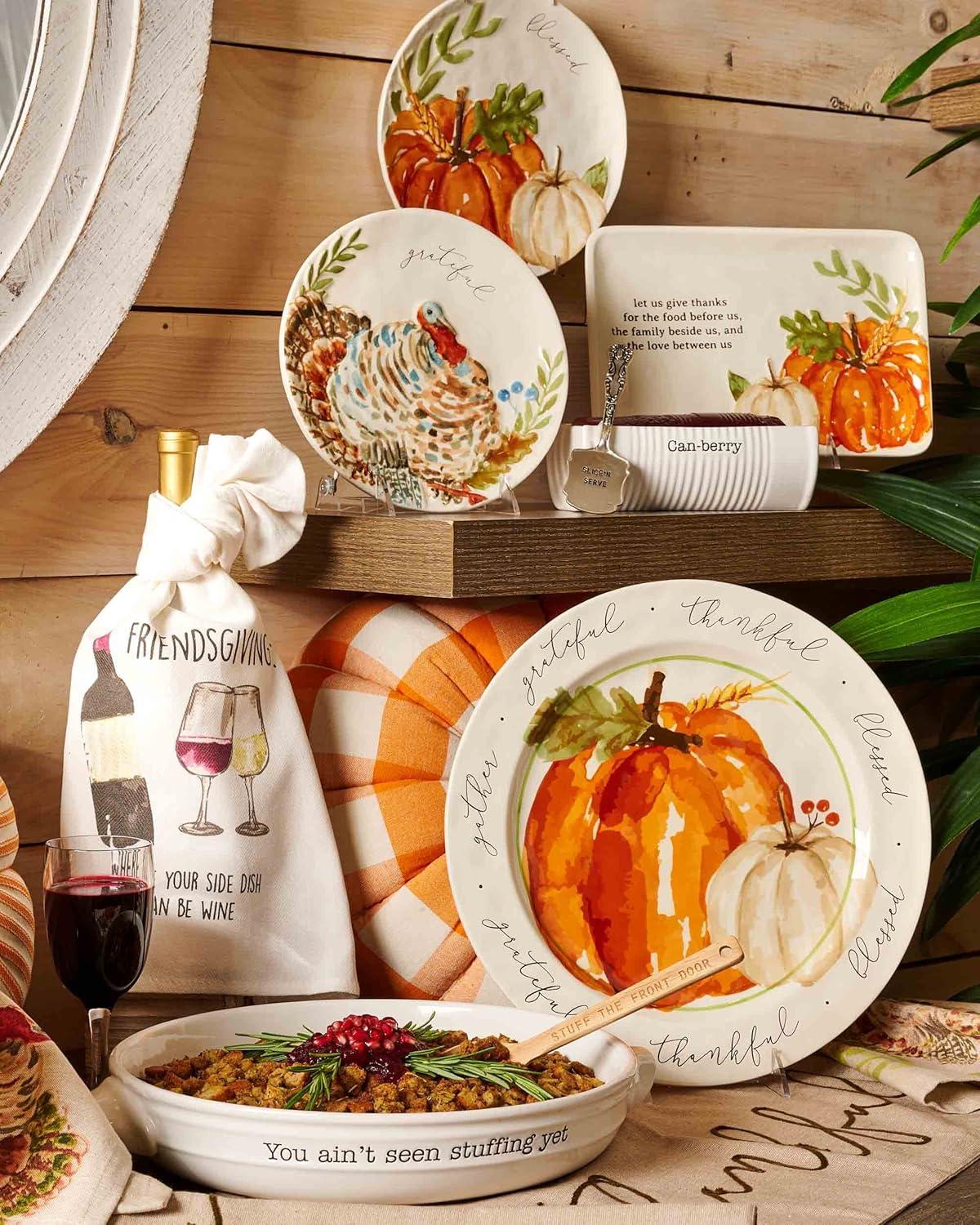 imageMud Pie CanBerry Ceramic Cranberry Serving Dish and Spatula Set