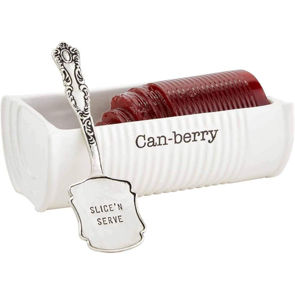 imageMud Pie CanBerry Ceramic Cranberry Serving Dish and Spatula Set