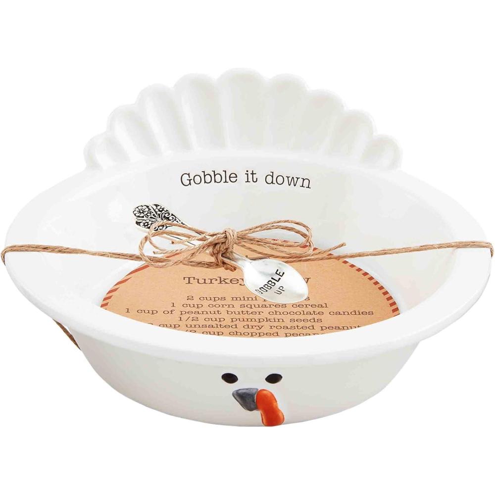 imageMud Pie Turkey Chow Bowl Set 3 12quot x 7 34quot dia