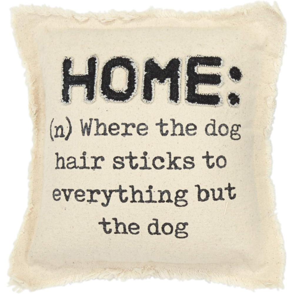 imageMud Pie Washed Canvas Pillow Sleep with DogsHome Where the Dog