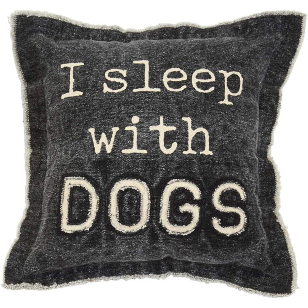 imageMud Pie Washed Canvas Pillow Sleep with DogsSleep With Dogs
