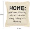 Mud Pie Washed Canvas Pillow, Sleep with Dogs(Home- Where the Dog)