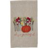 Mud Pie French Knot Towel, Grateful 10.50″ x 7.00″