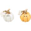 Mud Pie Gather Pumpkin Salt and Pepper Set, 2 1/2″ x 1 1/2″, Orange