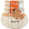 Mud Pie Pumpkin Towel Set, Happy Fall, 21″ x 14″(Happy Fall)