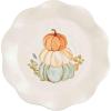 Mud Pie Thanksgiving Salad Plate, Pumpkins, 8″ dia, 1 pc. only(Stacked Pumpkins)