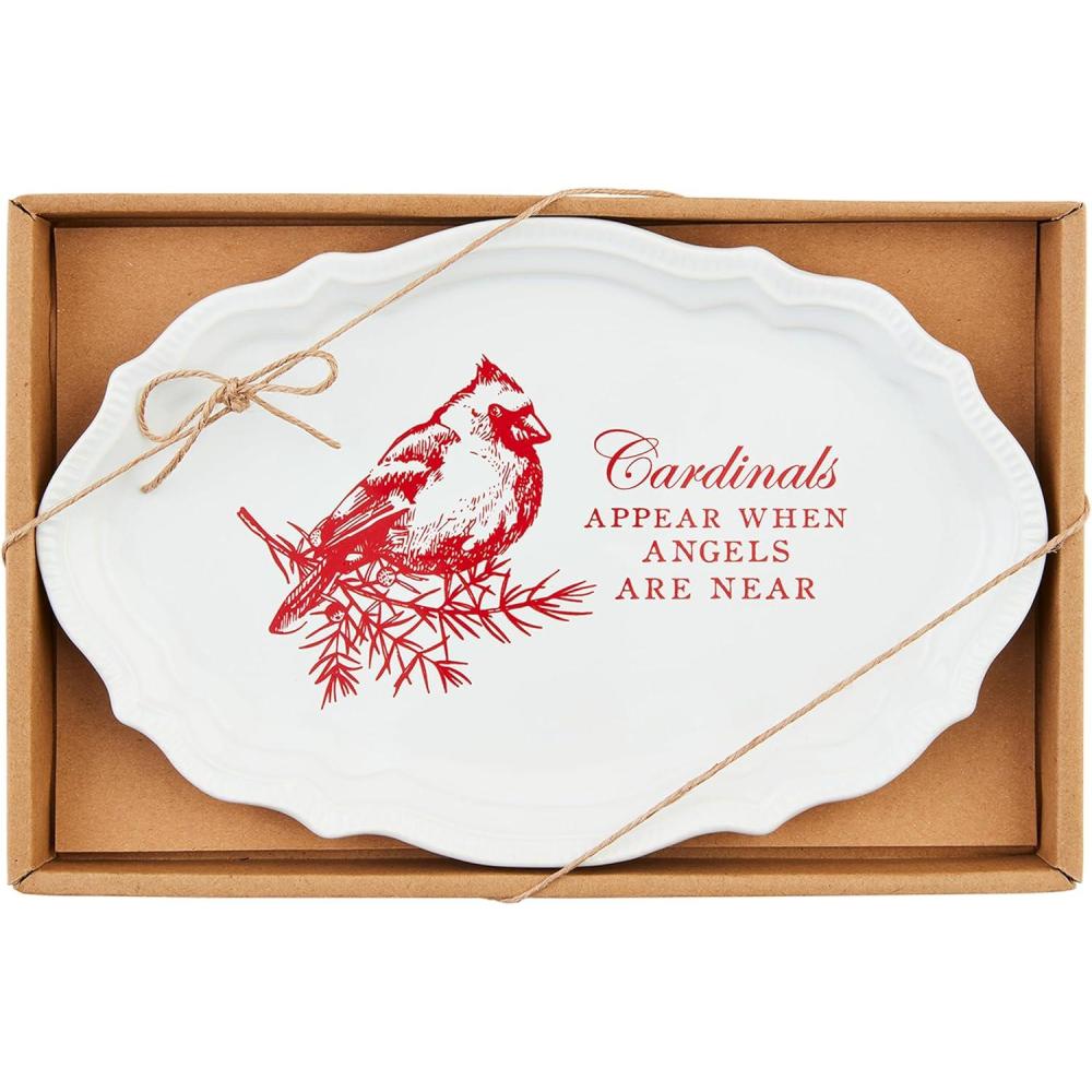 imageMud Pie Cardinal Sentiment Tray 6 12quot x 10quot