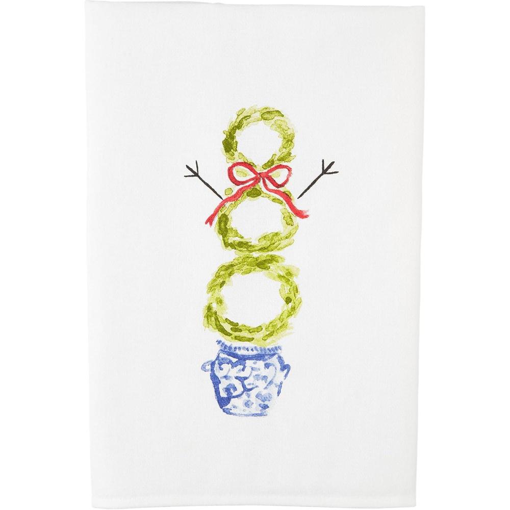 imageMud Pie Christmas Topiary Towel Snowman 26quot x 16 12quotSmall