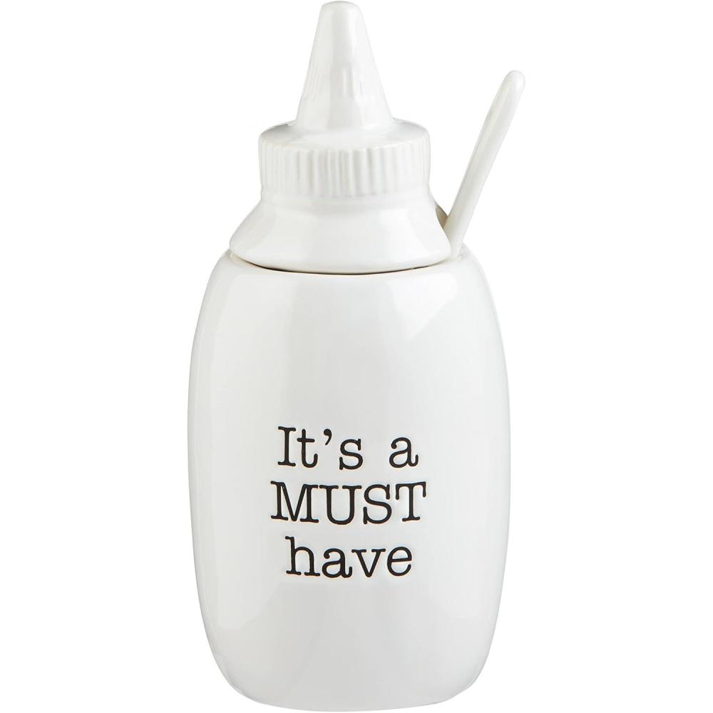 imageMud Pie Circa BBQ Condiment Holder Mustard 65quot x 316quot