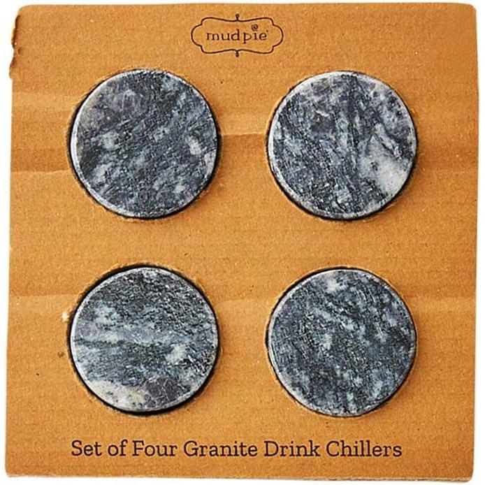 imageMud Pie Granite Drink Chillers 1 12quot dia BlackBlack