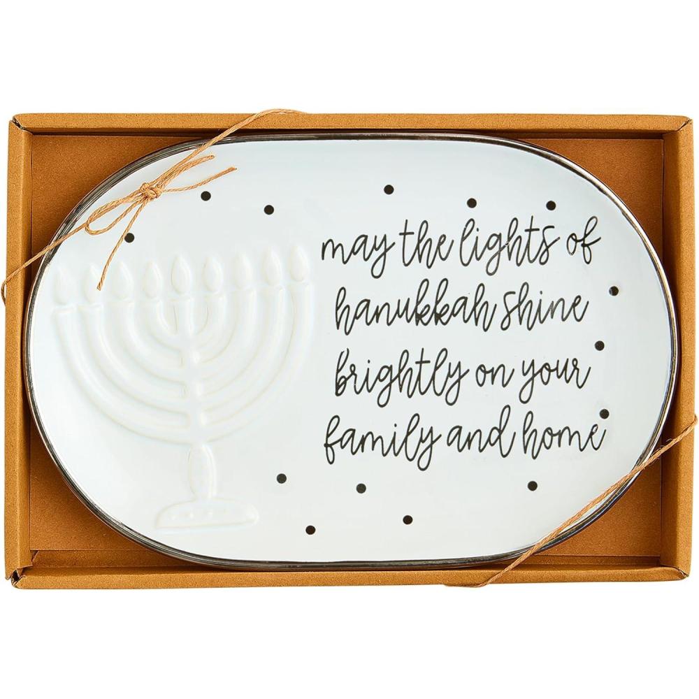 imageMud Pie Hanukkah Sentiment Plate 6 34quot x 10quot