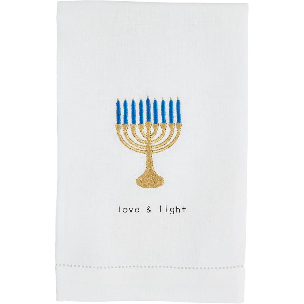 imageMud Pie Hanukkah Towel Menorah 21quot x 14quot