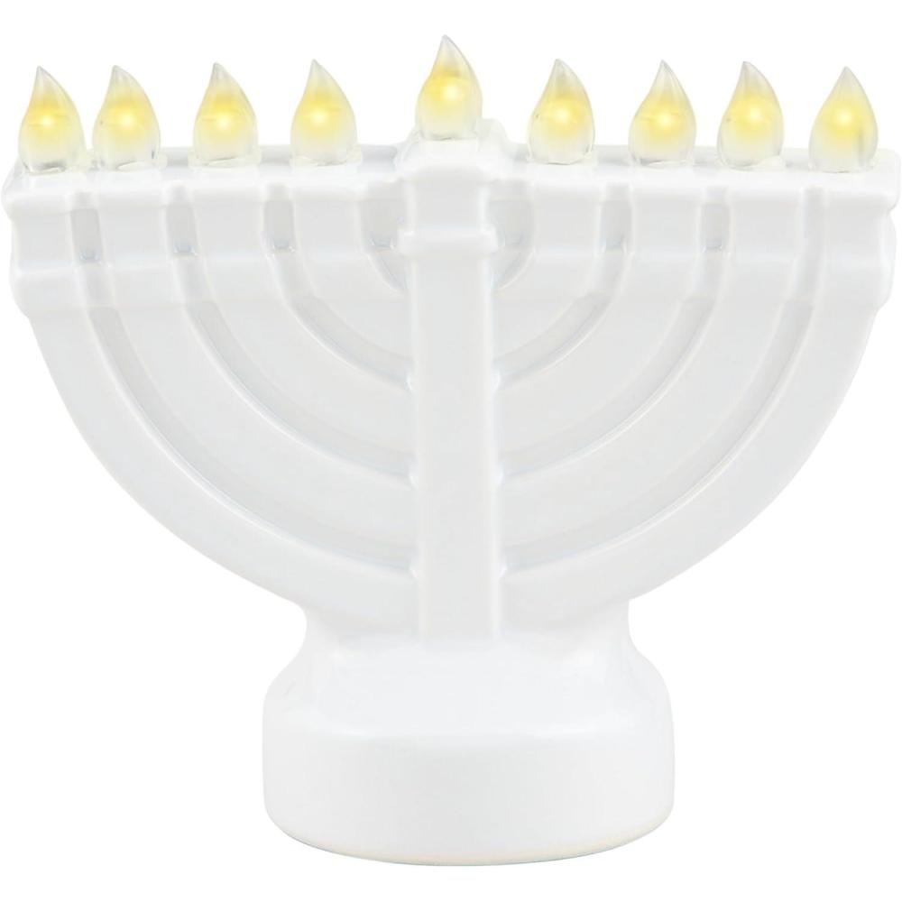 imageMud Pie Light Up Menorah Sitter 4 14quot x 4 12quot