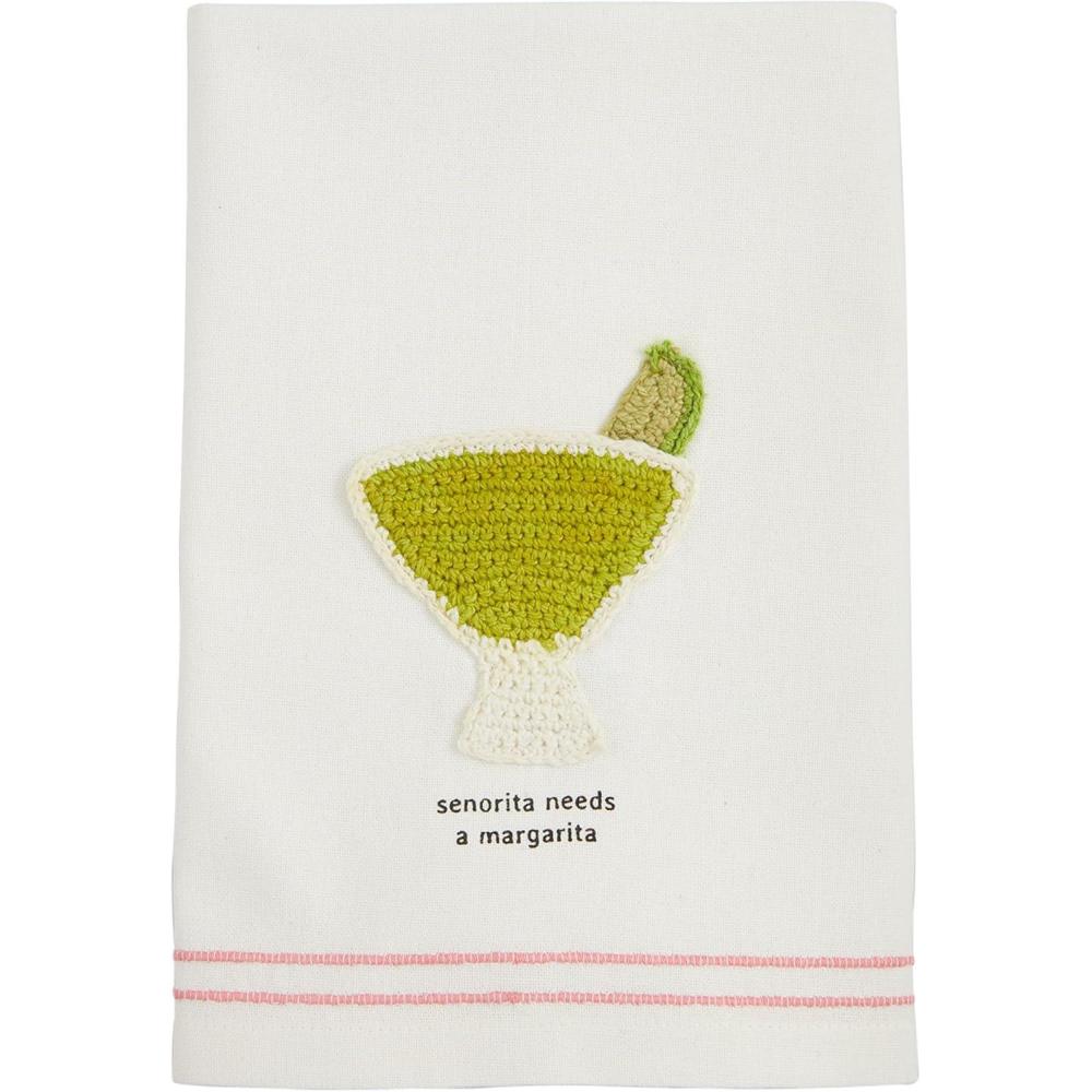 imageMud Pie Margarita Fiesta Crochet Towel 21quot x 14quot
