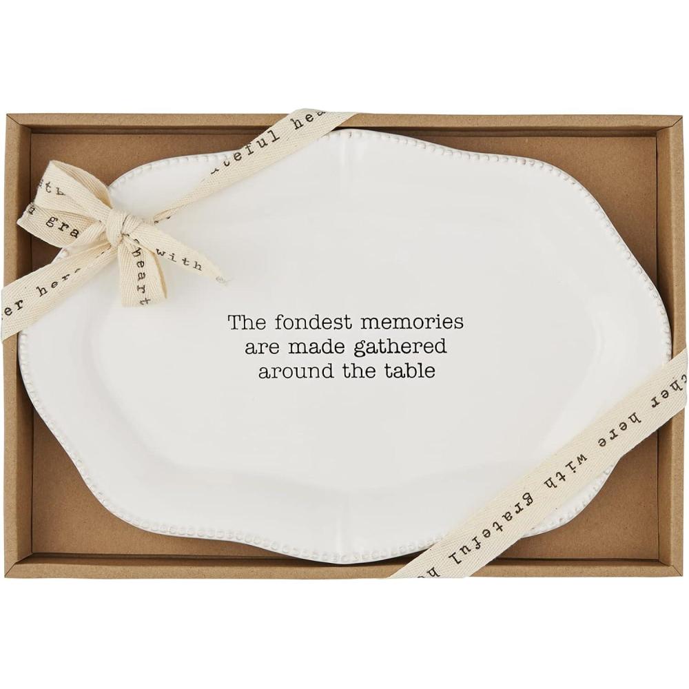 imageMud Pie Memories Platter White 85quot x 125quot