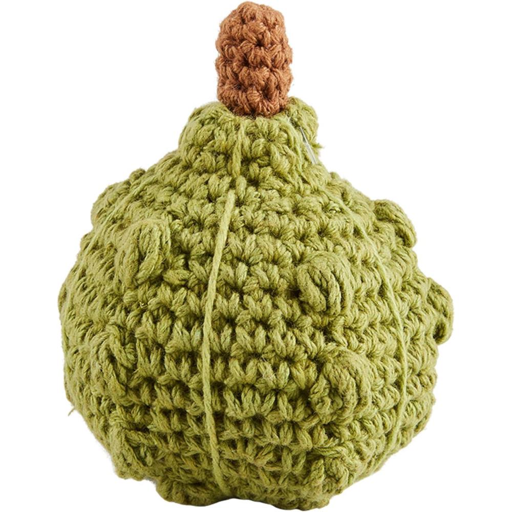 imageMud Pie Mini Crochet Green Gourd Approx 4quot x 3quot