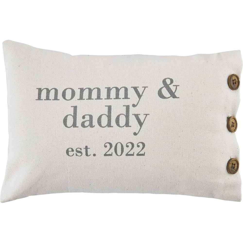 imageMud Pie Parents 12quot x 8quot Est 2022 Pillow