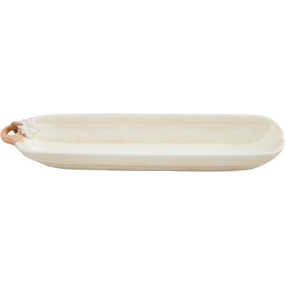 imageMud Pie Pumpkin Cracker Dish White 2quot x 12quot