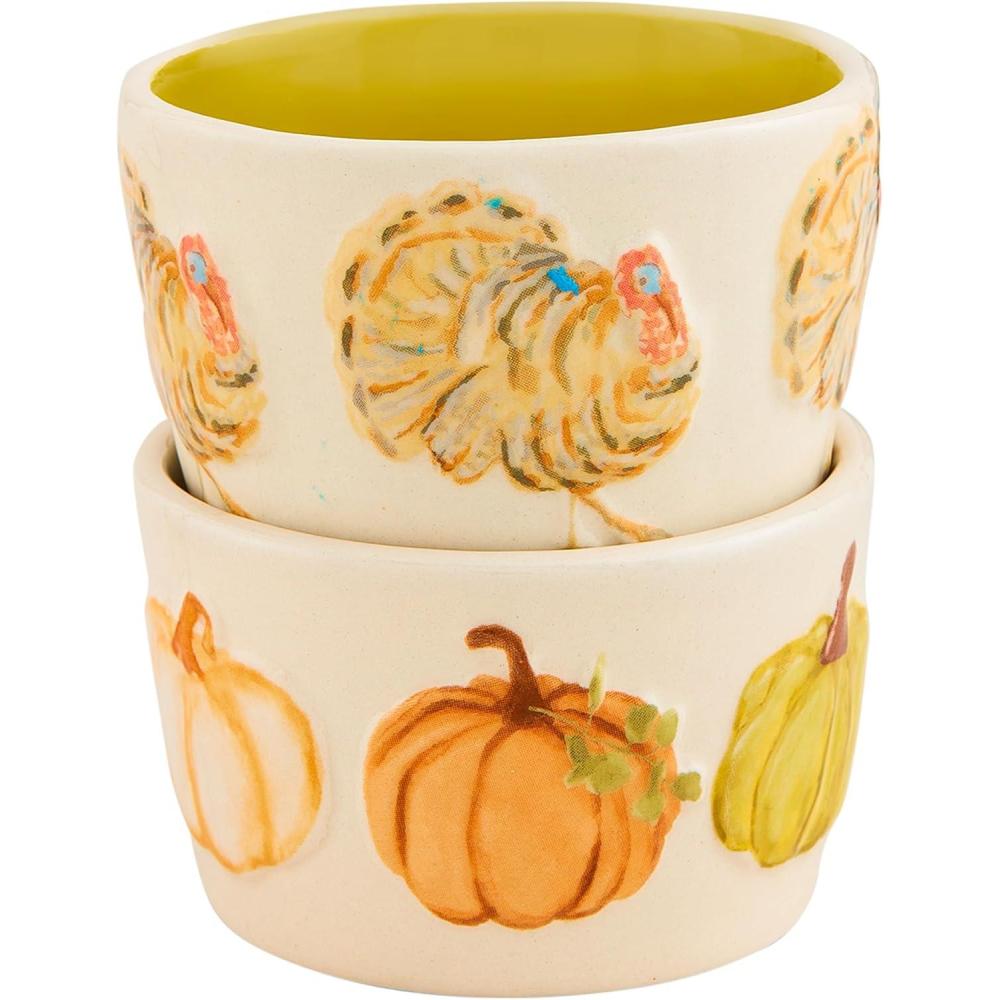 imageMud Pie Turkey Gather Tidbit Sets 2quot x 3quot dia CREAM