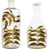 Mud Pie Glass and Preserved Leaf Vase, Small, 12″ x 6″ Dia(Small)