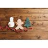 Mud Pie Gman Xmas Mini Marble Serving Boards, approx 8″ x 5″, TAN(approx 8″ x 5″)