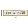 Mud Pie Home Sweet Home Table Runner, Cream, 18″ x 72″