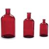 Mud Pie MED RED BOTTLENECK VASES, 8″ x 3 3/4″ Dia