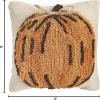 Mud Pie, Pumpkin, Mu dPie Fall Mini Hooked Pillow, 8″ x 8″, 1 Count (Pack of 1)