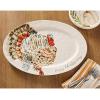 Mud Pie Watercolor Turkey Platter, White, 14″” x 20 1/2″(Beige)