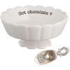 Mud Pie 4881012S Candy Dish “Sweet Stuff” with Scoop, White(Got Chocolate)