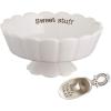 Mud Pie 4881012S Candy Dish “Sweet Stuff” with Scoop, White(Sweet Stuff)