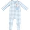 Mud Pie Baby Boys Bunny Pocket Sleeper(Blue)