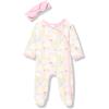 Mud Pie Baby Girl’s Ruffle Bunny Print Sleeper(Multi)