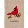 Mud Pie Cardinal Appear Embroidered Towel; 21″ x 14″