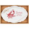 Mud Pie Cardinal Sentiment Tray; 6 1/2″ x 10″