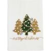 Mud Pie Christmas Applique Towel, Trees, 21″ x 14″