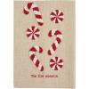 Mud Pie Christmas Bead Towel, Candy Cane, 21″ x 14″(One Size)