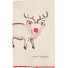 Mud Pie Christmas Farm Towel, Pig, 26″ x 16 1/2″