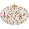 Mud Pie Christmas Nested Platters; tree 9 1/2″ x 8″ | oblong 9 1/2″ x 13 3/4″
