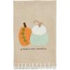 Mud Pie Embroidery Crochet Towel, Triple Pumpkin, 21″ x 14″