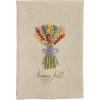 Mud Pie French Knot Fall Tea Towel, Hello Fall, 21″ x 14″