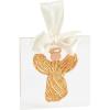 Mud Pie Gold Acrylic Ornament, Angel, 4″ x 4″