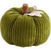 Mud Pie Green Corduroy Pumpkin Sitter, 10″ Dia x 8″