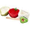 Mud Pie Guac Salsa Queso Triple Tidbit, dish 5 1/2″ x 11″ | spatula 7″, GREEN