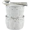 Mud Pie Hanukkah Sauce Set, tidbit 2″ x 3″ dia | spoon 4″, SILVER